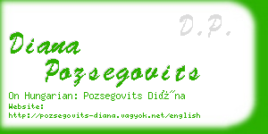 diana pozsegovits business card